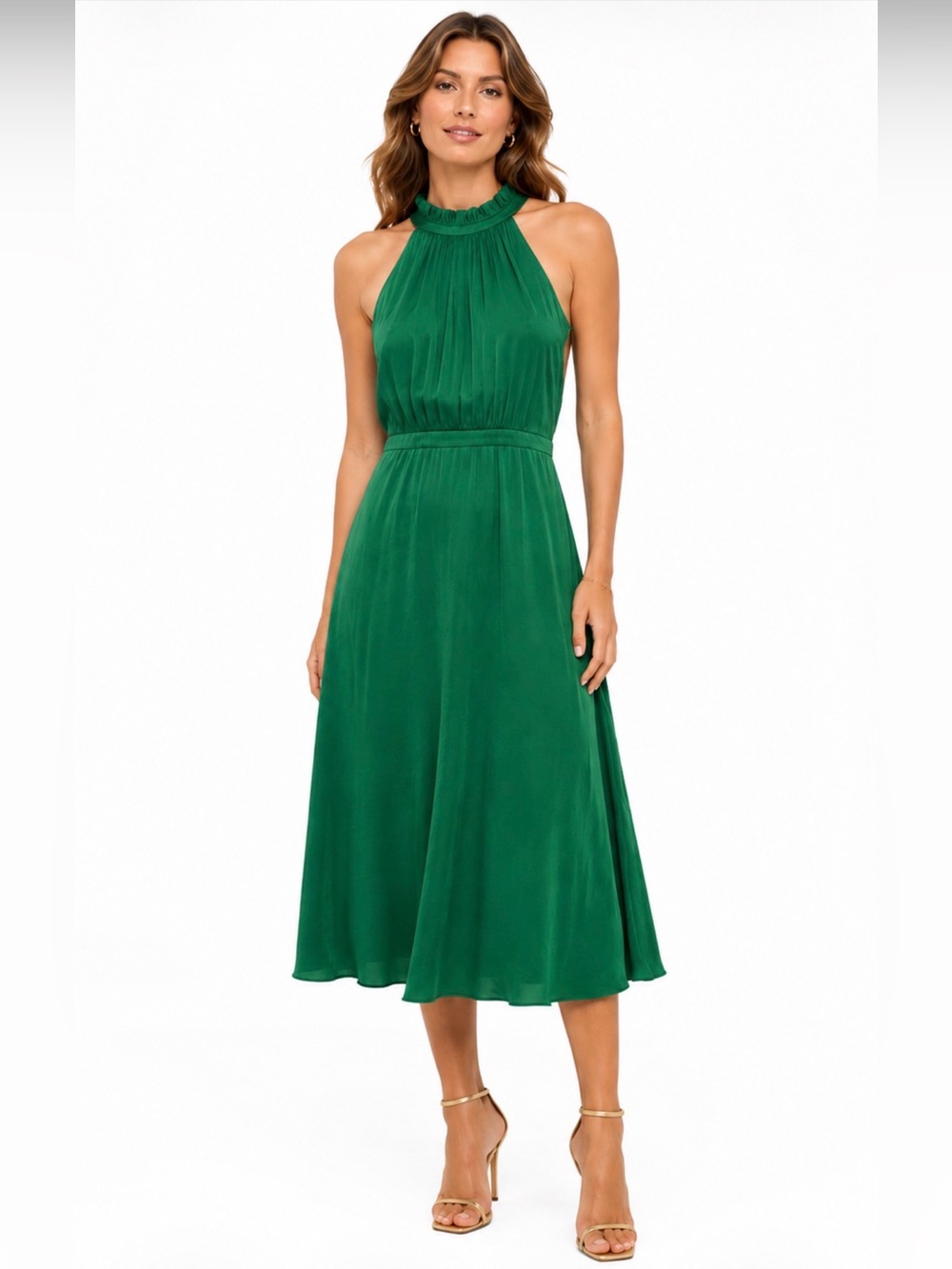 Banana Republic Emerald Green Midi Dress